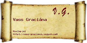 Vass Graciána névjegykártya